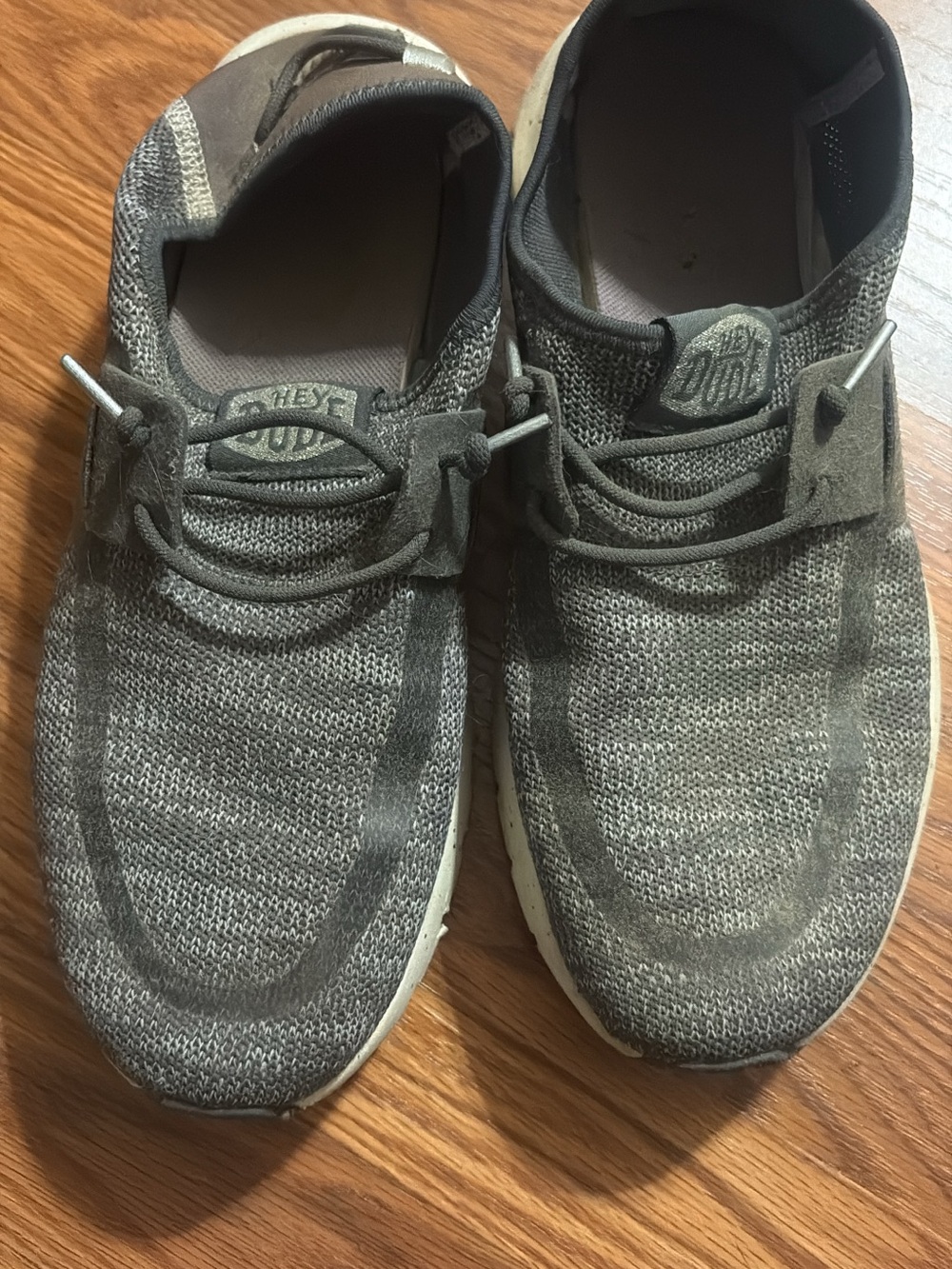 Hey Dude Knit Slip-On Shoes in Gray